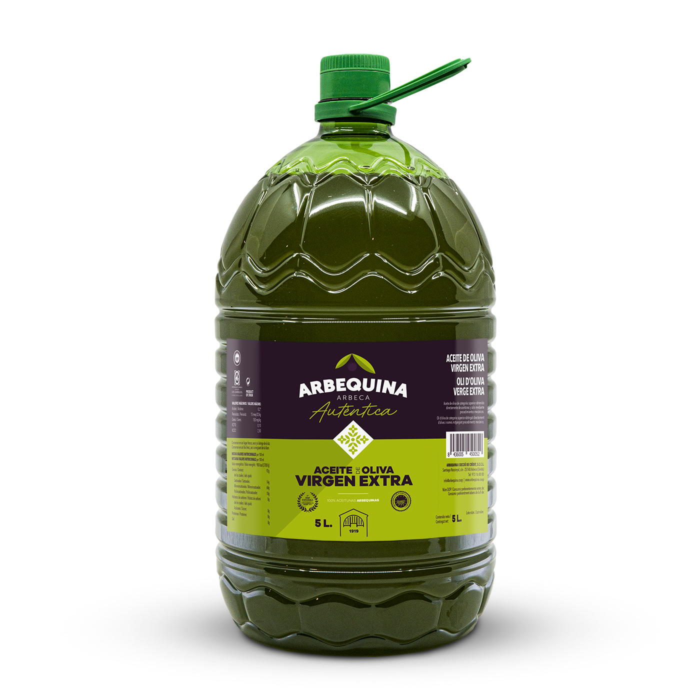 Comprar el mejor aceite de oliva virgen extra > 5 Litros - Arbequina
